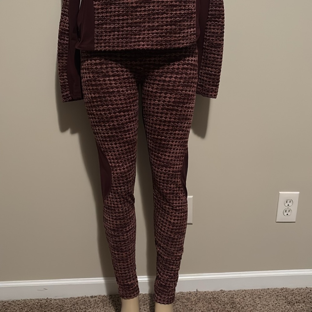 Nike Women's Pro Hyperwarm Training Set Burgundy size XL - Picture 9 of 13